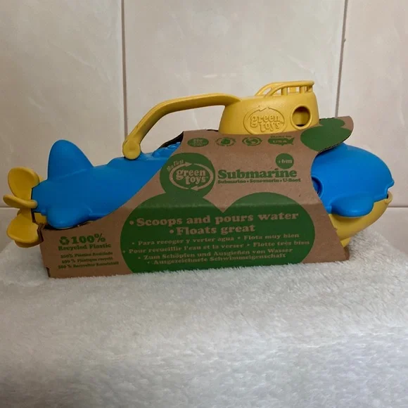 Green Toys Sous-marin Bleu – Plastique Recyclé – Baignoire, Piscine Ou Mer – Sans BPA – Dès 6 Mois
